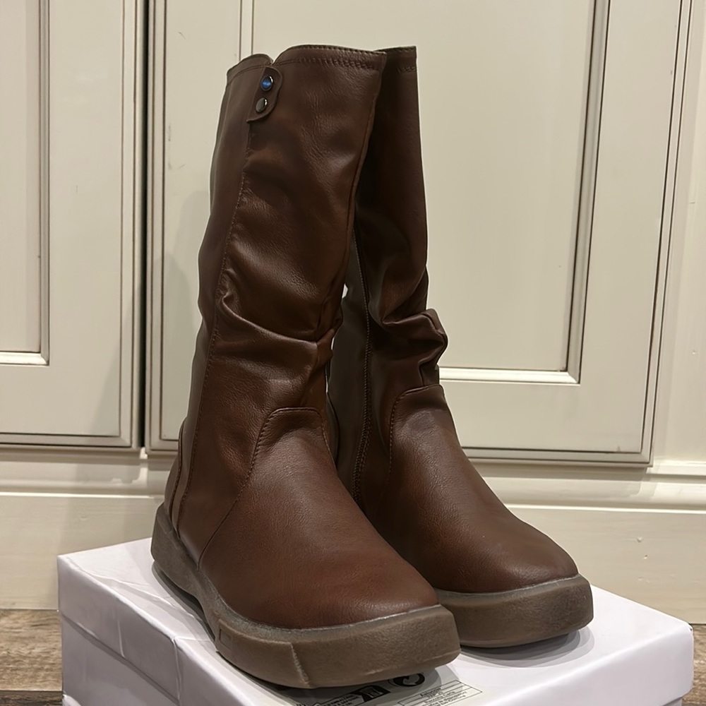 ROMWE Studded Decor Zipper Side Slouchy Boots